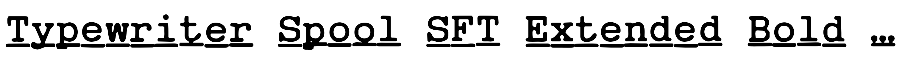 Typewriter Spool SFT Extended Bold Italic